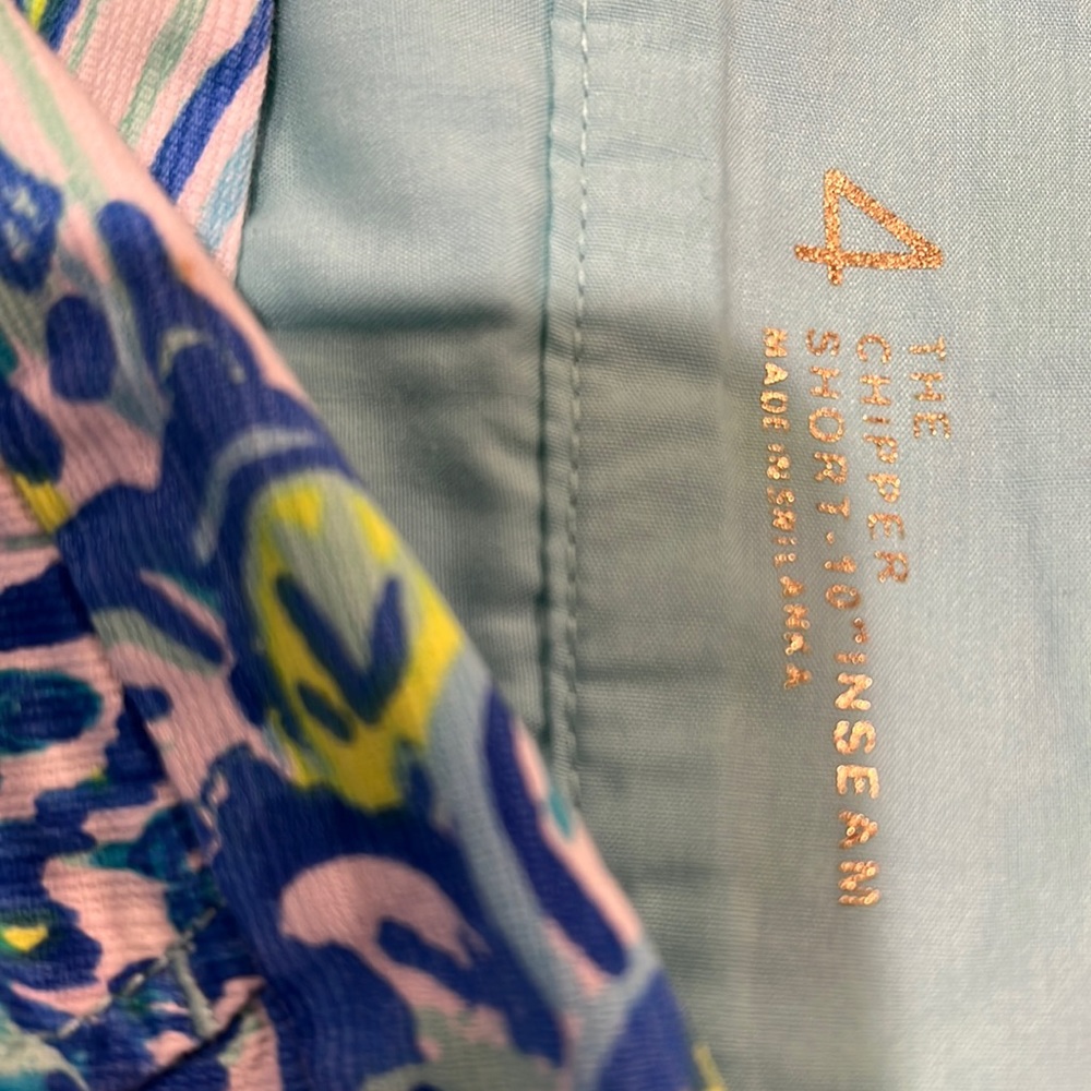 Blue printed lily pulitzer long shorts size 4